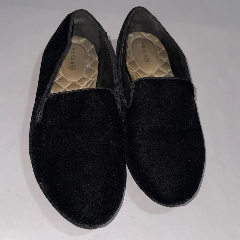 Birdies The Starling black velvet loafers women’s size 7